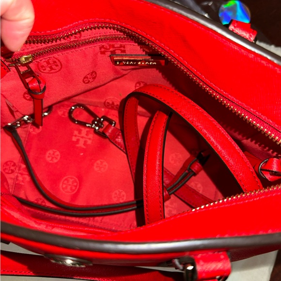 Red Tory Burch Women's two way Handbag - Picture 8 of 10